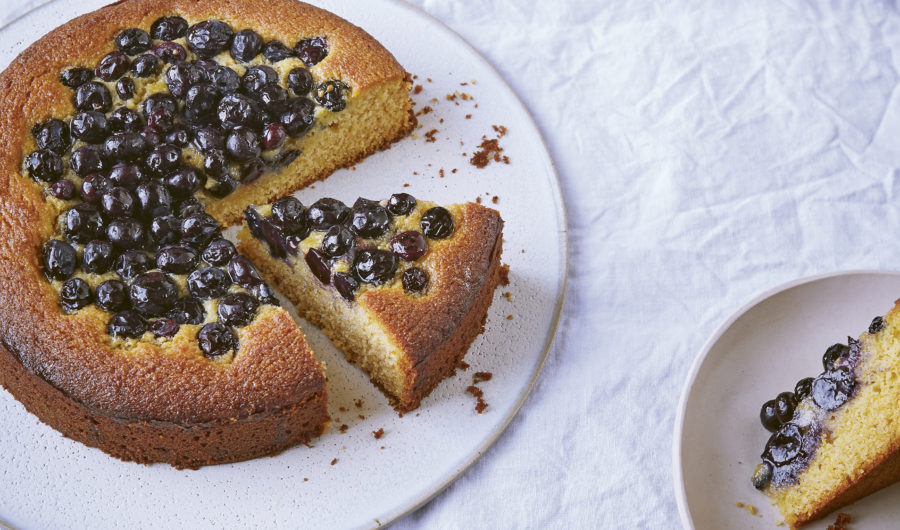 Blueberry and honey cornbread