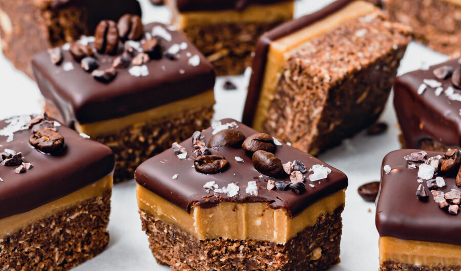 Chocolate Espresso Caramel Slices