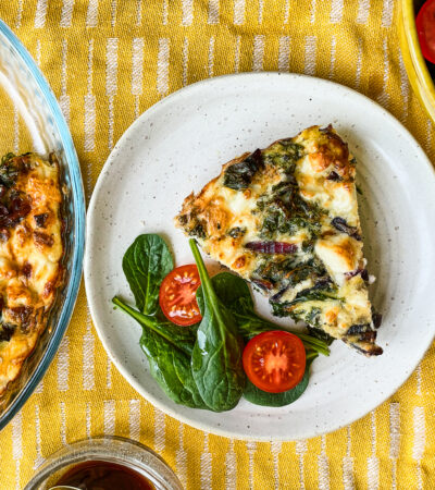 Kale Feta Crustless Quiche