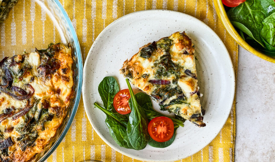 Kale Feta Crustless Quiche